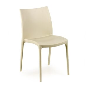 chaise polypropylène beige
