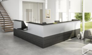 Banque d'accueil noir
